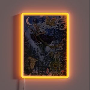 Baba Yaga The Witch Of The Forest RGB Neon Sign Baba Yaga The Witch Of The Forest RGB Neon Sign