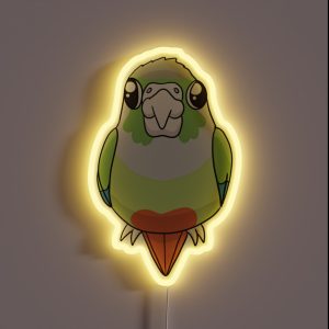 Baby Cinnamon Green Cheek Conure RGB Neon Sign