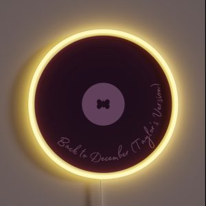 Back To December Record RGB Neon Sign