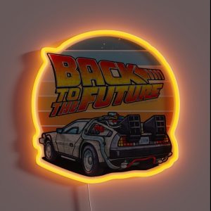 Back To The Future DMC Delorean RGB Neon Sign Back To The Future DMC Delorean RGB Neon Sign