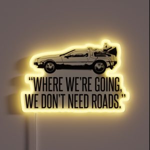 Back To The Future Movie RGB Neon Sign Back To The Future Movie RGB Neon Sign
