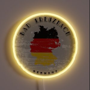 Bad Kreuznach Germany Flag Worn RGB Neon Sign Bad Kreuznach Germany Flag Worn RGB Neon Sign
