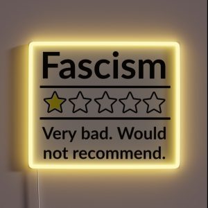 Bad Review Anti Fascism Political Humor Design RGB Neon Sign