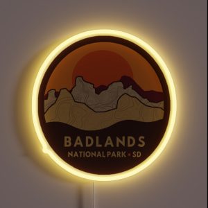Badlands National Park RGB Neon Sign