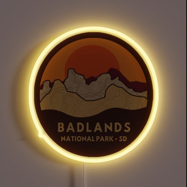 Badlands National Park RGB Neon Sign