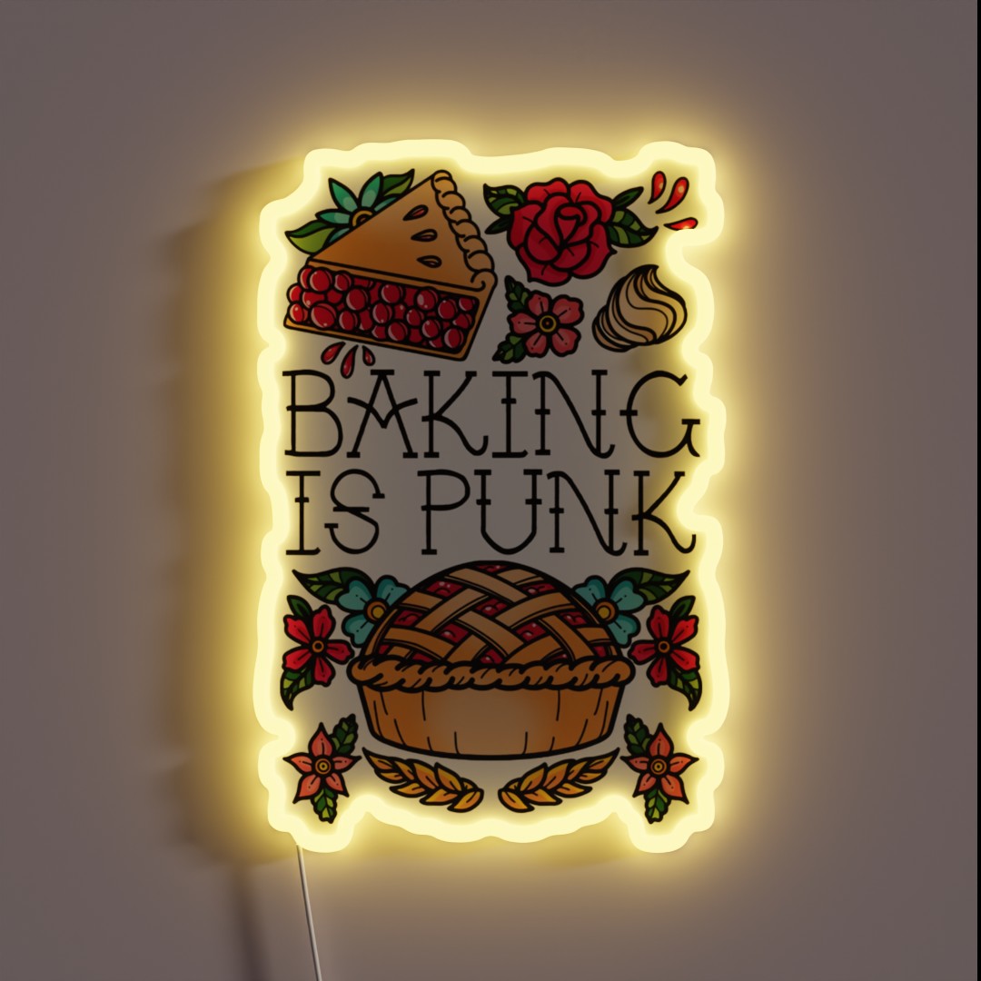 Baking Is Punk RGB Neon Sign Baking Is Punk RGB Neon Sign