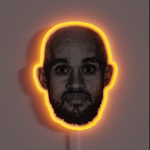 Bald Derrick White Funny Vintage Face RGB Neon Sign Bald Derrick White Funny Vintage Face RGB Neon Sign