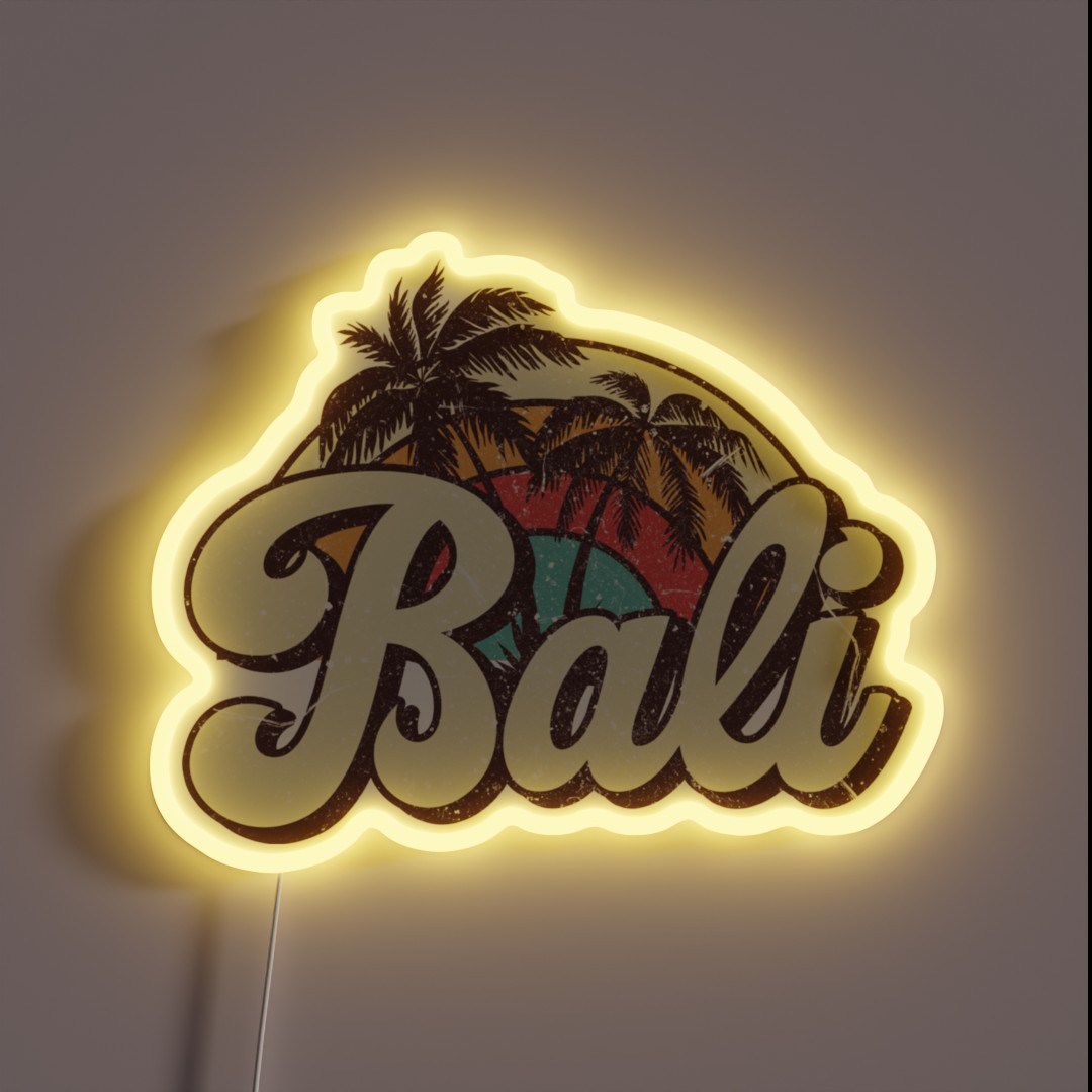 Bali Honeymoon Trip RGB Neon Sign Bali Honeymoon Trip RGB Neon Sign