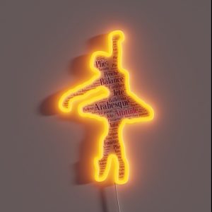 Ballet Typography Purple Pink RGB Neon Sign