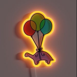 Balloon Dinosaur RGB Neon Sign