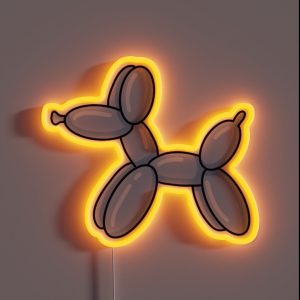 Balloon Dog Blue RGB Neon Sign