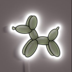 Balloon Dog Light Green RGB Neon Sign
