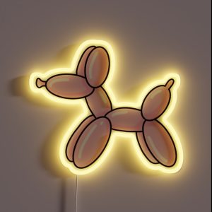Balloon Dog Pink RGB Neon Sign