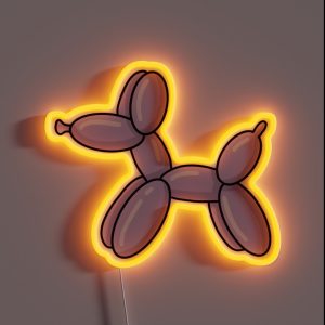Balloon Dog Purple RGB Neon Sign