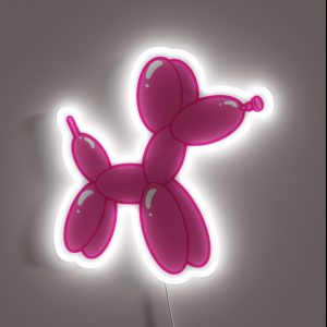 Balloon Dog Xoxo Pink RGB Neon Sign
