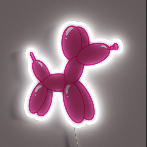 Balloon Dog Xoxo Pink RGB Neon Sign
