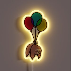 Balloon Sloth RGB Neon Sign