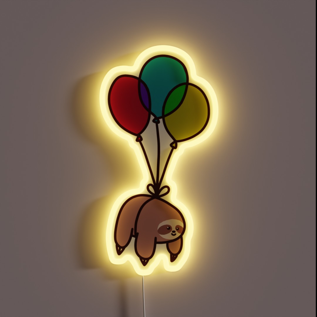 Balloon Sloth RGB Neon Sign Balloon Sloth RGB Neon Sign