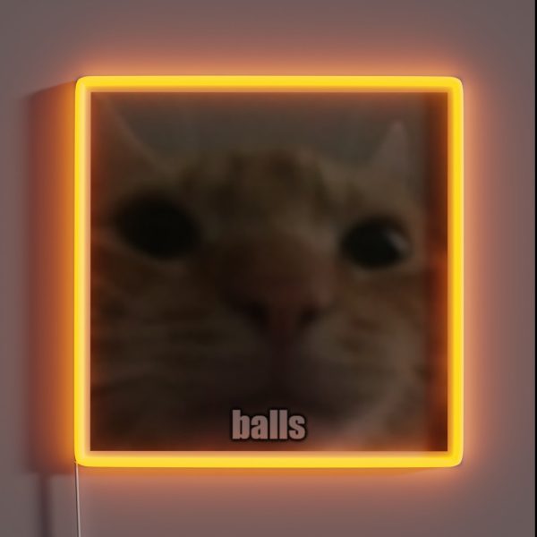 Balls Cat RGB Neon Sign