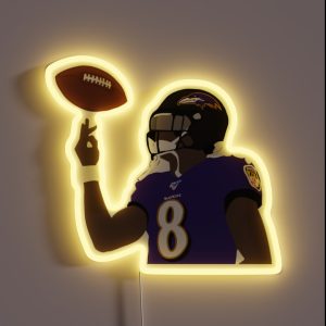 Baltimore Ravens Lamar Jackson RGB Neon Sign