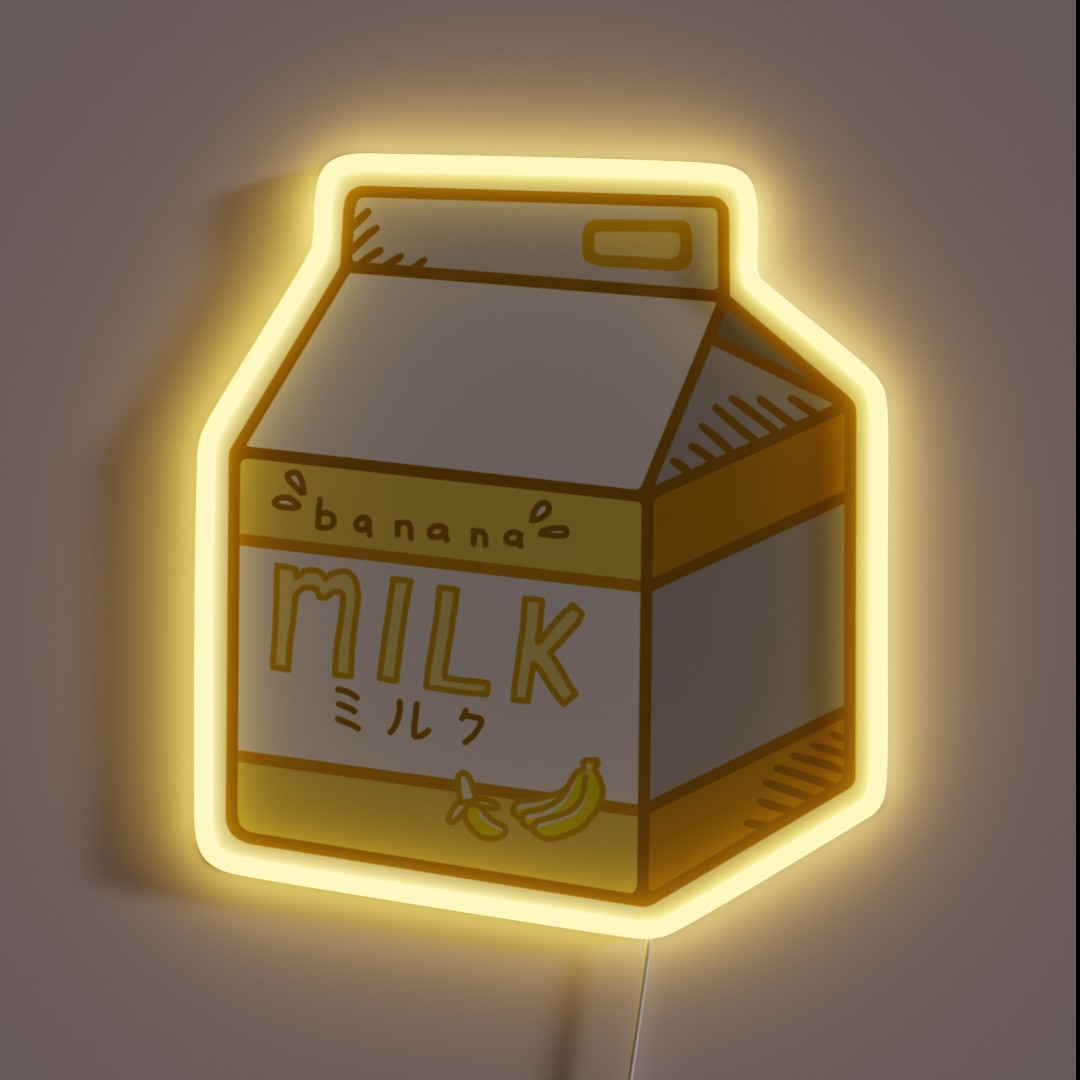 Banana Milk RGB Neon Sign Banana Milk RGB Neon Sign