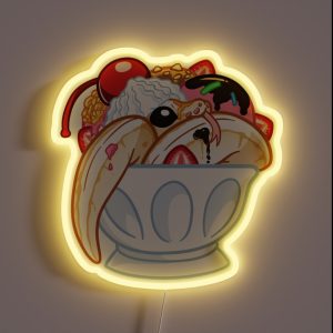 Banana Split Ball Python RGB Neon Sign