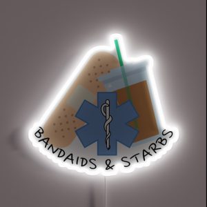 Bandaids And Starbs RGB Neon Sign