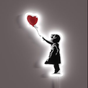 Banksy Girl With Heart Balloon Graffiti Street Art Balloon Girl HD HIGH QUALITY ONLINE STORE RGB Neon Sign