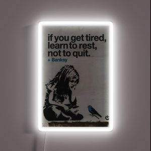 Banksy If You Get Tired RGB Neon Sign