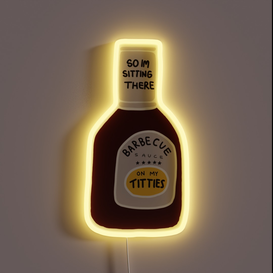 Barbecue Sauce RGB Neon Sign Barbecue Sauce RGB Neon Sign