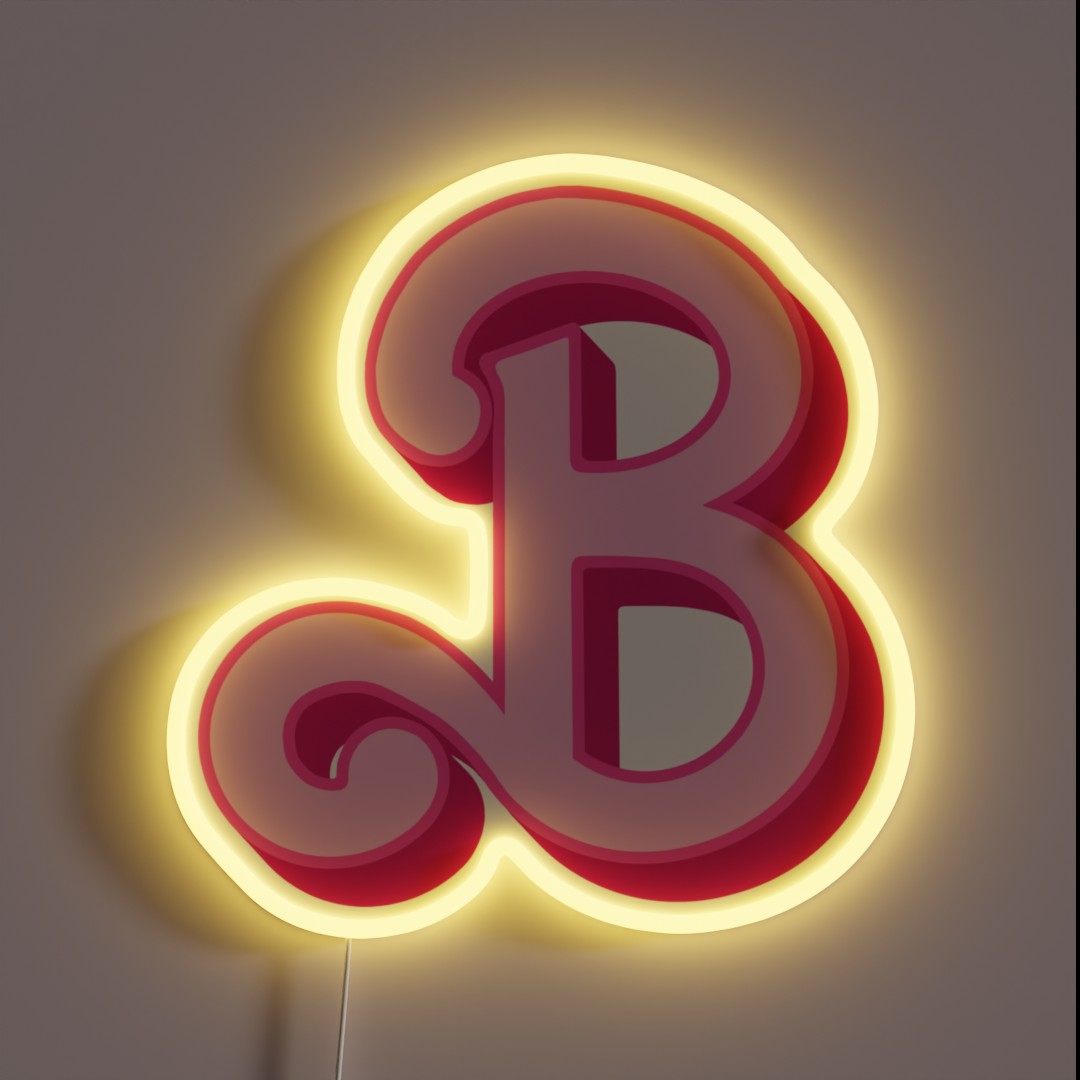 Barbie Initial B RGB Neon Sign Barbie Initial B RGB Neon Sign
