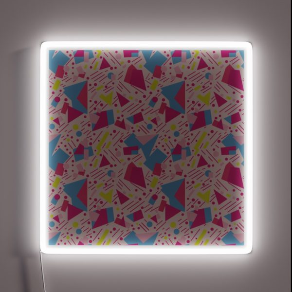Barbiecore Geo Print RGB Neon Sign