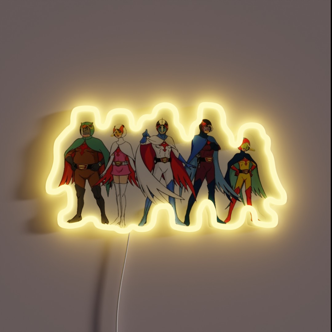 Battle Of The Planets Group Desing G Force RGB Neon Sign Battle Of The Planets Group Desing G Force RGB Neon Sign