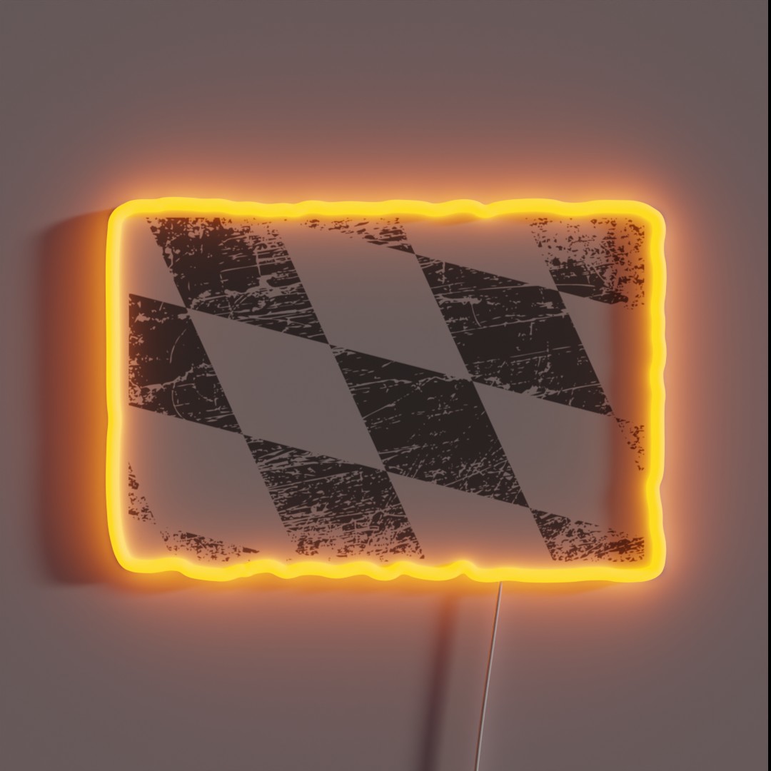 Bavaria Bavarian Flag Flag Bavaria Used Look RGB Neon Sign Bavaria Bavarian Flag Flag Bavaria Used Look RGB Neon Sign