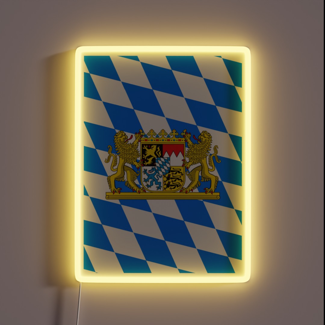 Bavaria COA Flag RGB Neon Sign Bavaria COA Flag RGB Neon Sign