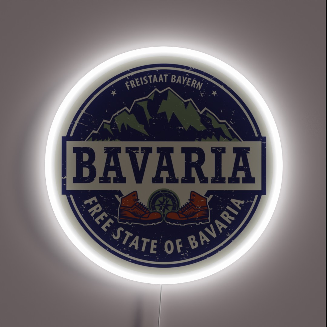 Bavaria Free State Of Bavaria RGB Neon Sign Bavaria Free State Of Bavaria RGB Neon Sign
