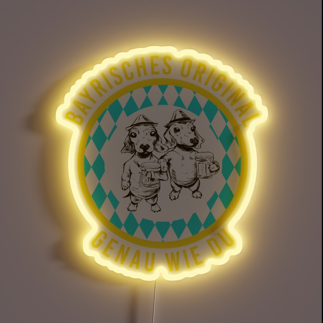 Bavarian Design As A Bavarian Gift Idea RGB Neon Sign Bavarian Design As A Bavarian Gift Idea RGB Neon Sign