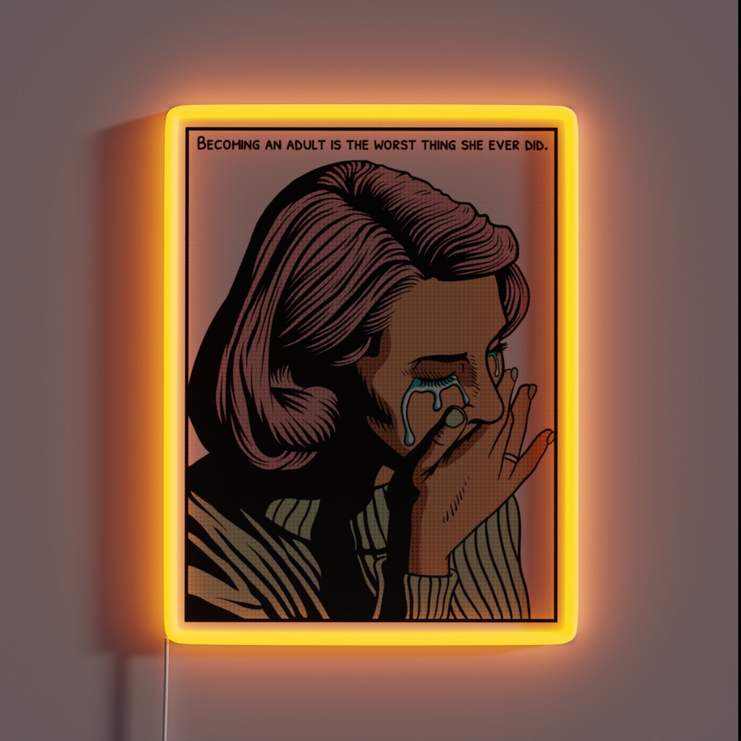 Becoming An Adult Sucks RGB Neon Sign Becoming An Adult Sucks RGB Neon Sign