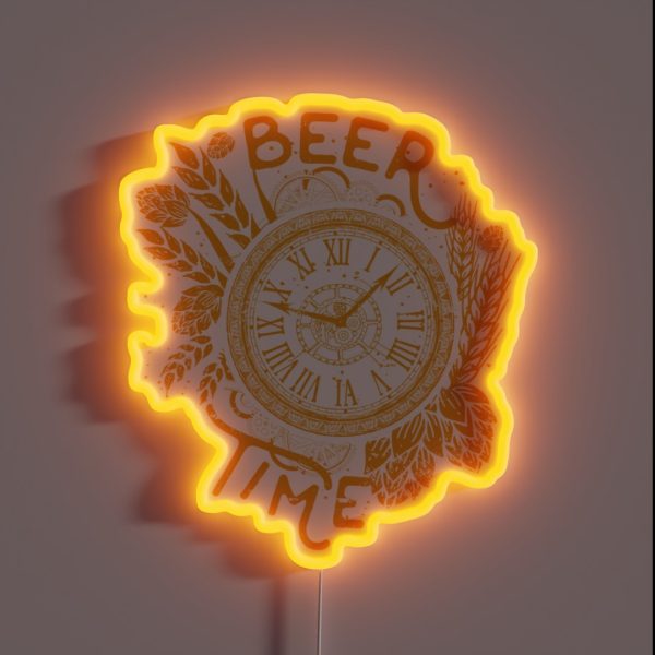 Beer Time Hobby Brewer Craft Beer Alcohol RGB Neon Sign