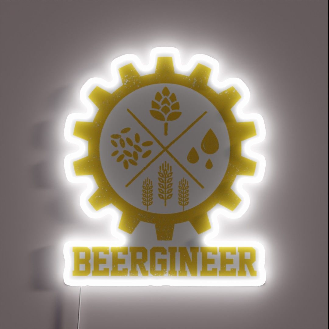 Beergineer Homebrew Funny Home Brewing Craft RGB Neon Sign Beergineer Homebrew Funny Home Brewing Craft RGB Neon Sign