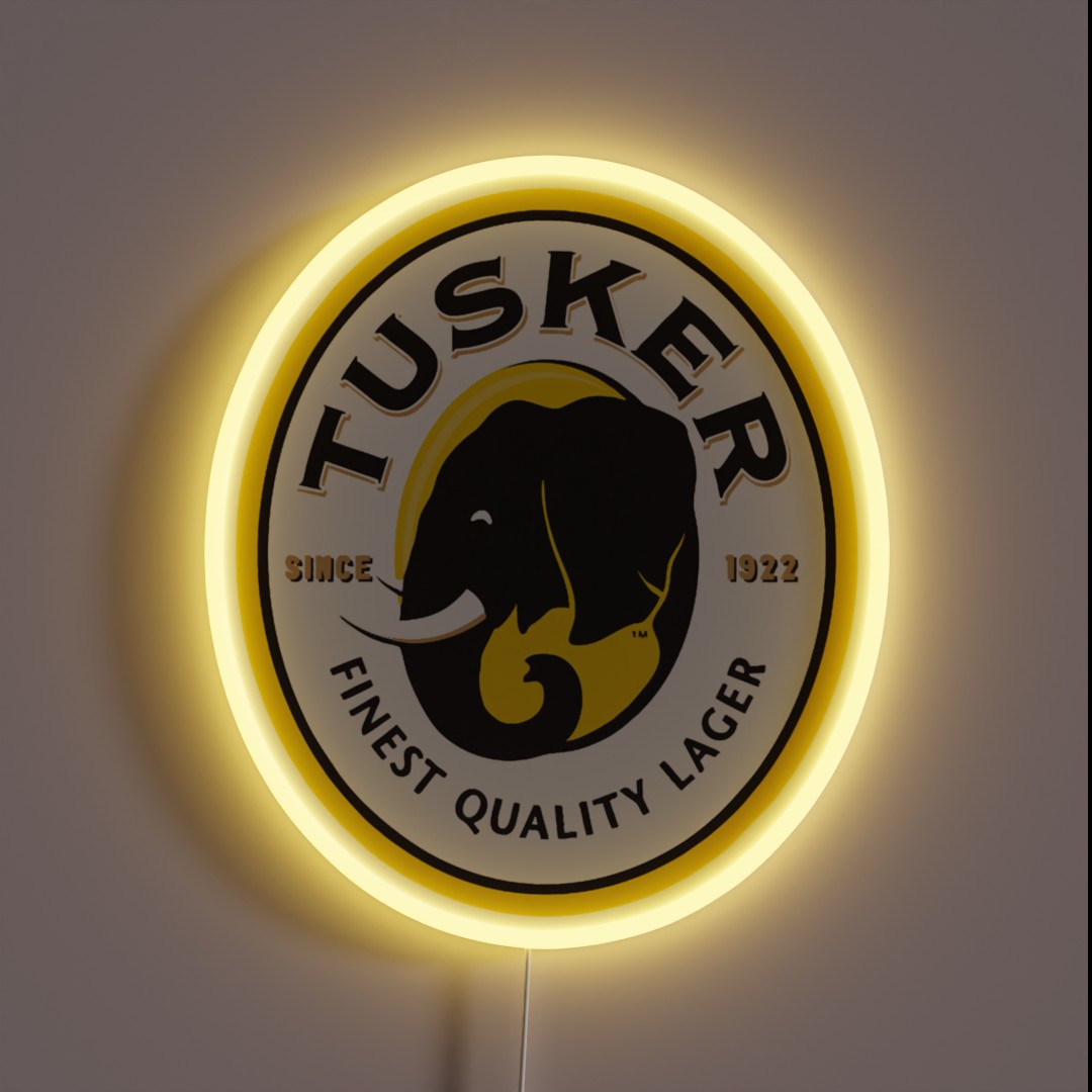 Best Seller Tusker Lager Logo Merchandise RGB Neon Sign Best Seller Tusker Lager Logo Merchandise RGB Neon Sign