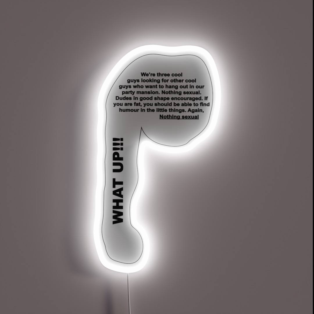 Bicep Party Mansion Flyer It S Always Sunny RGB Neon Sign Bicep Party Mansion Flyer It S Always Sunny RGB Neon Sign