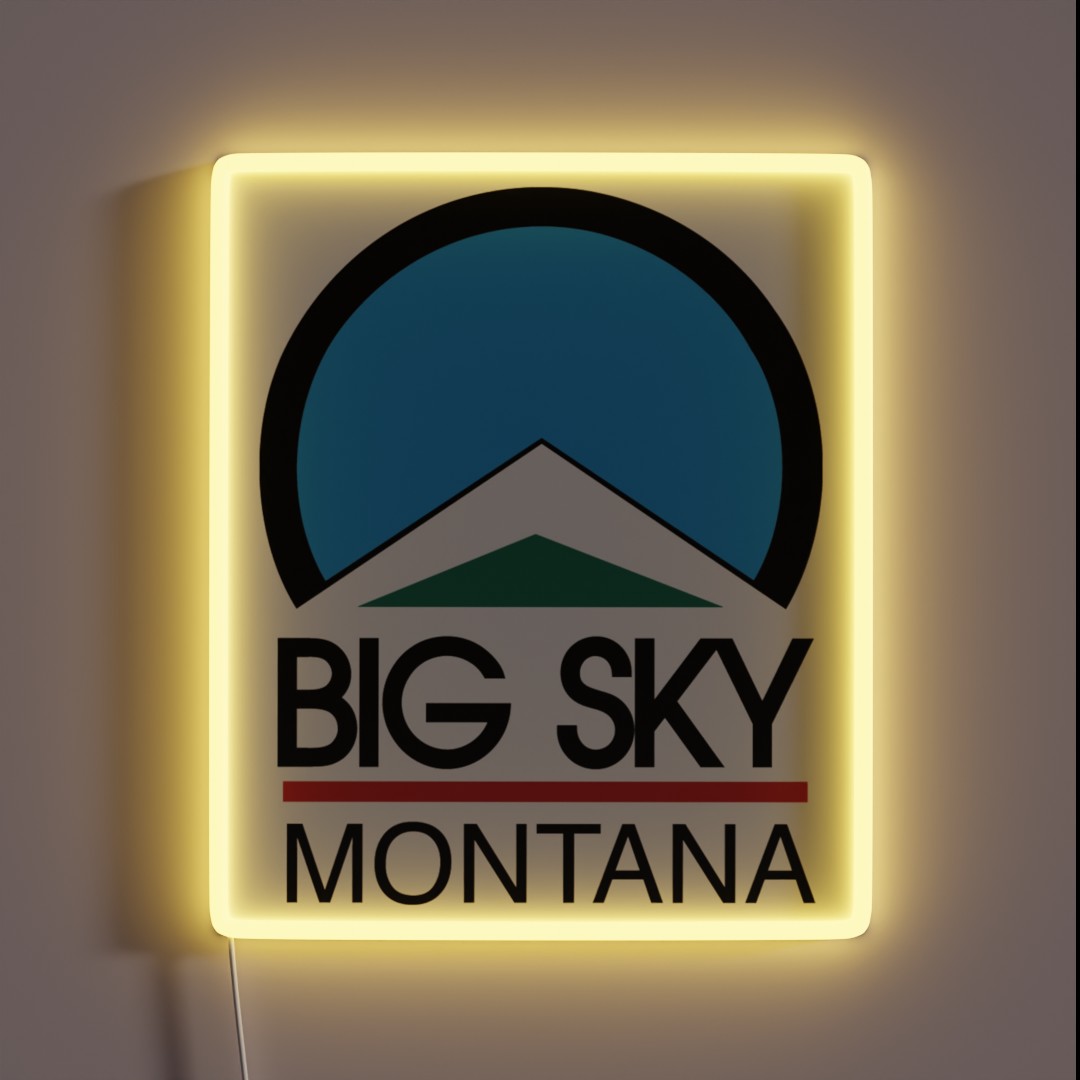 Big Sky Resort Montana RGB Neon Sign Big Sky Resort Montana RGB Neon Sign