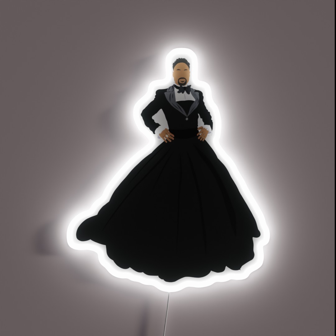 Billy Porter Met Gala Fashion RGB Neon Sign Billy Porter Met Gala Fashion RGB Neon Sign