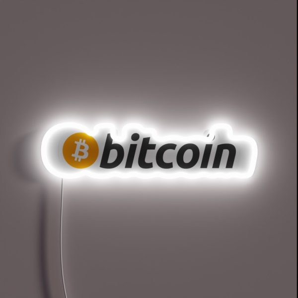 Bitcoin BTC Original Logo RGB Neon Sign
