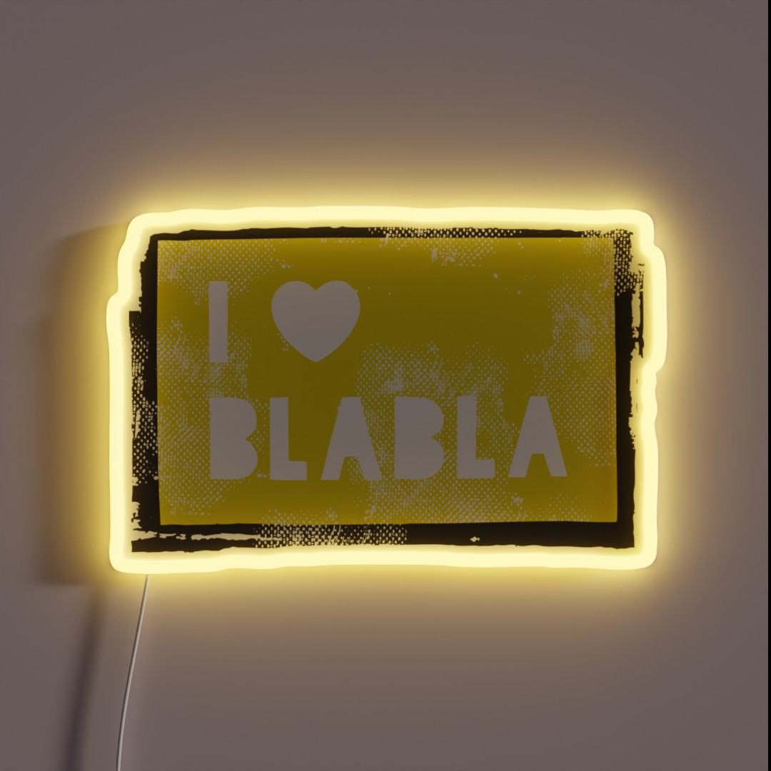 BLA BLA BLA RGB Neon Sign BLA BLA BLA RGB Neon Sign