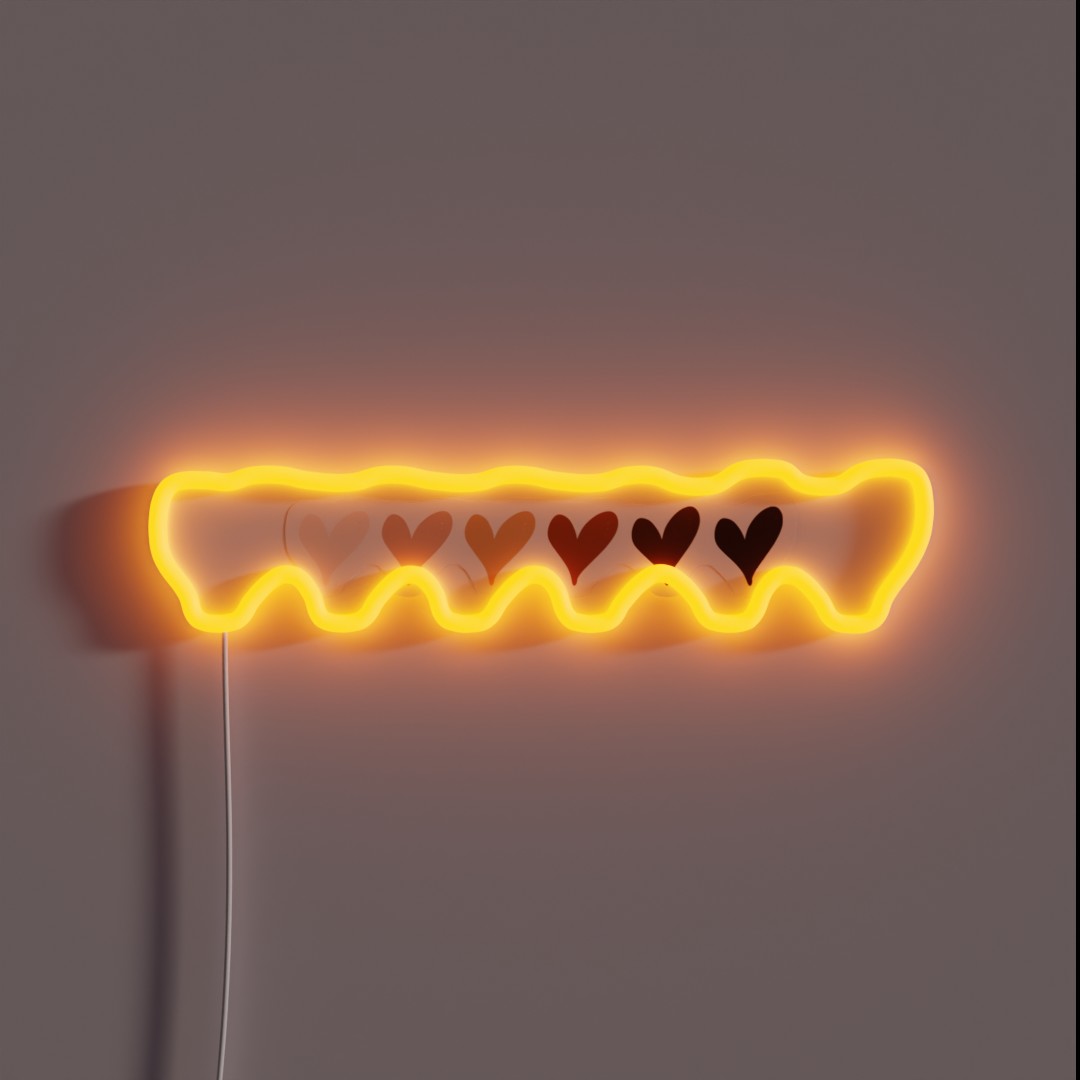 Black Lives Matter Hearts Emoji RGB Neon Sign Black Lives Matter Hearts Emoji RGB Neon Sign
