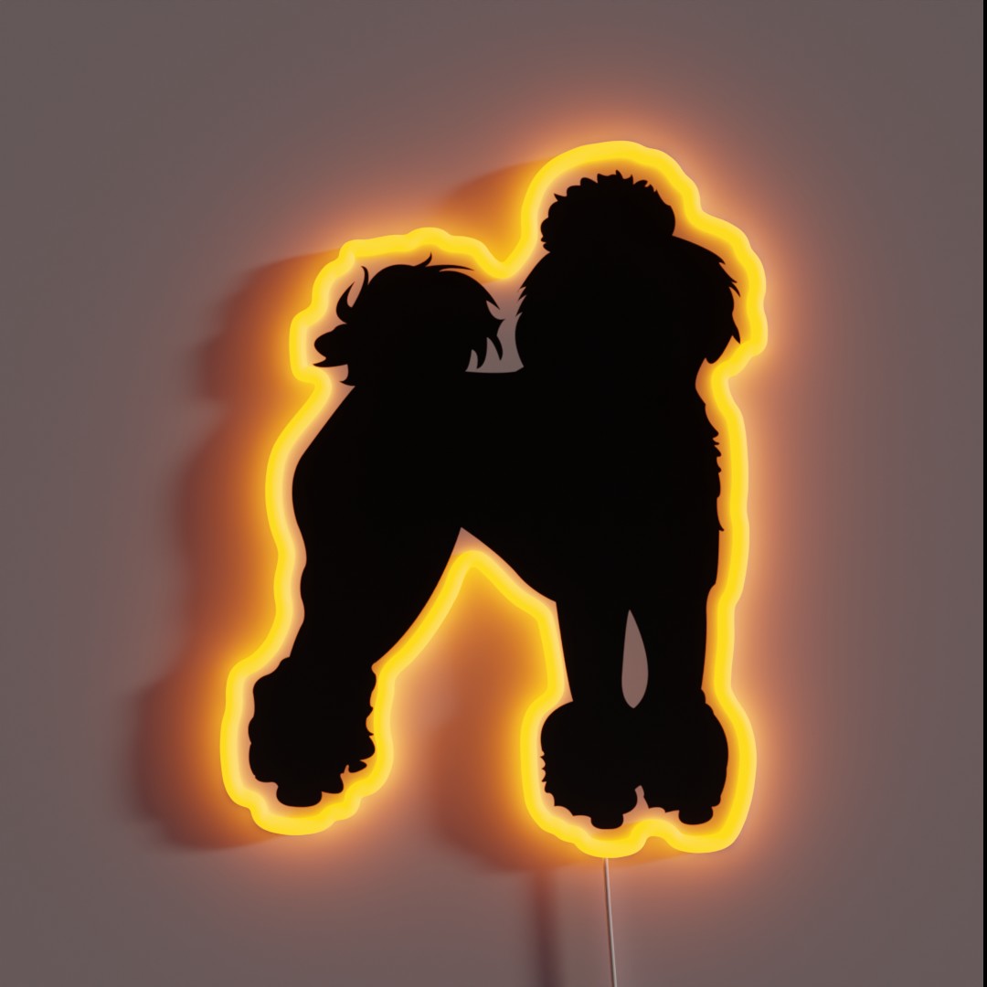 Black Poodle RGB Neon Sign Black Poodle RGB Neon Sign
