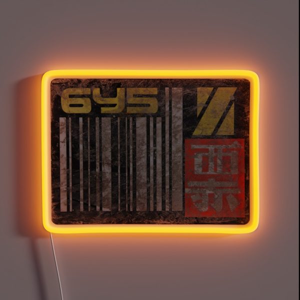 Blade Runner License Plate 6Y5 RGB Neon Sign