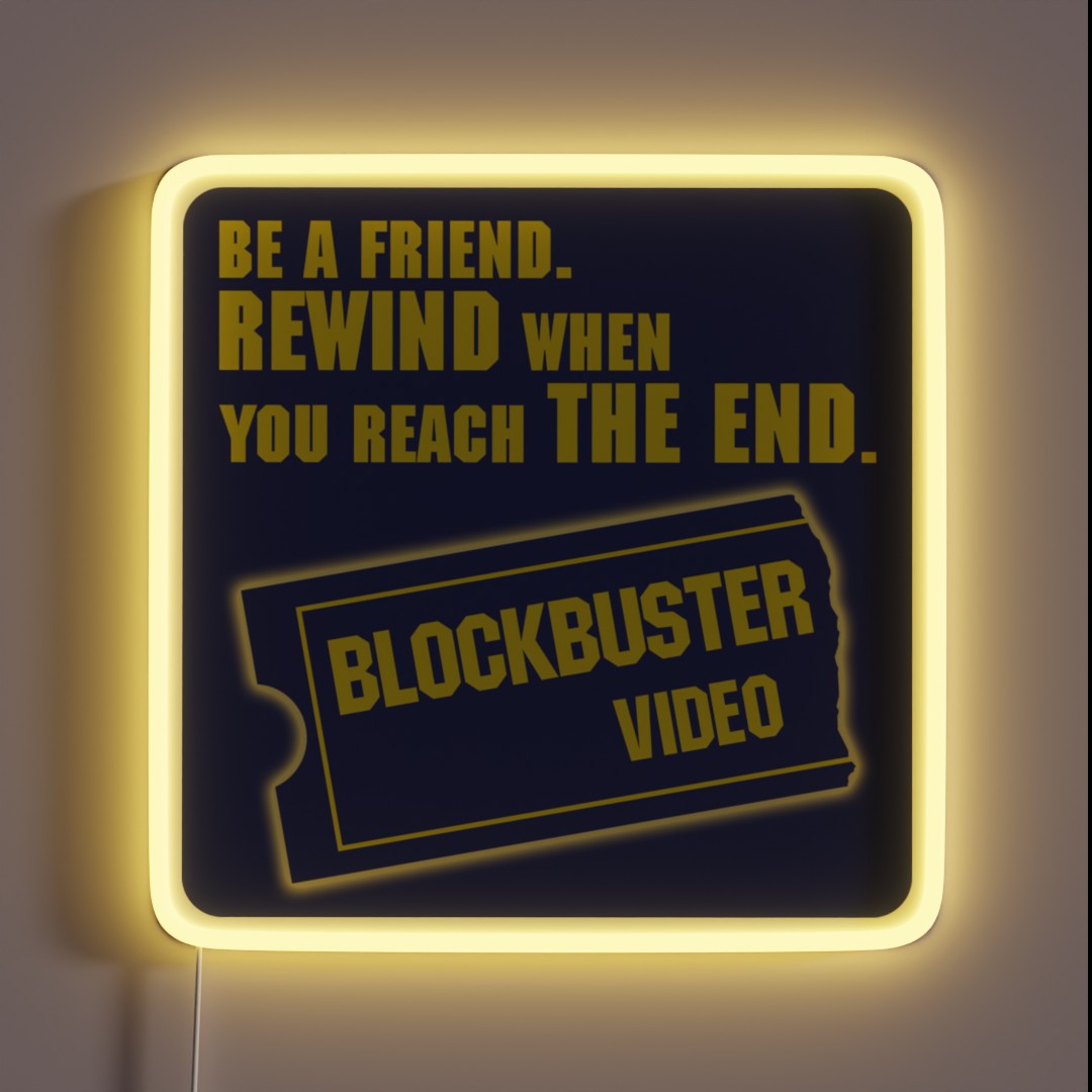 Blockbuster Video Merchandise RGB Neon Sign Blockbuster Video Merchandise RGB Neon Sign